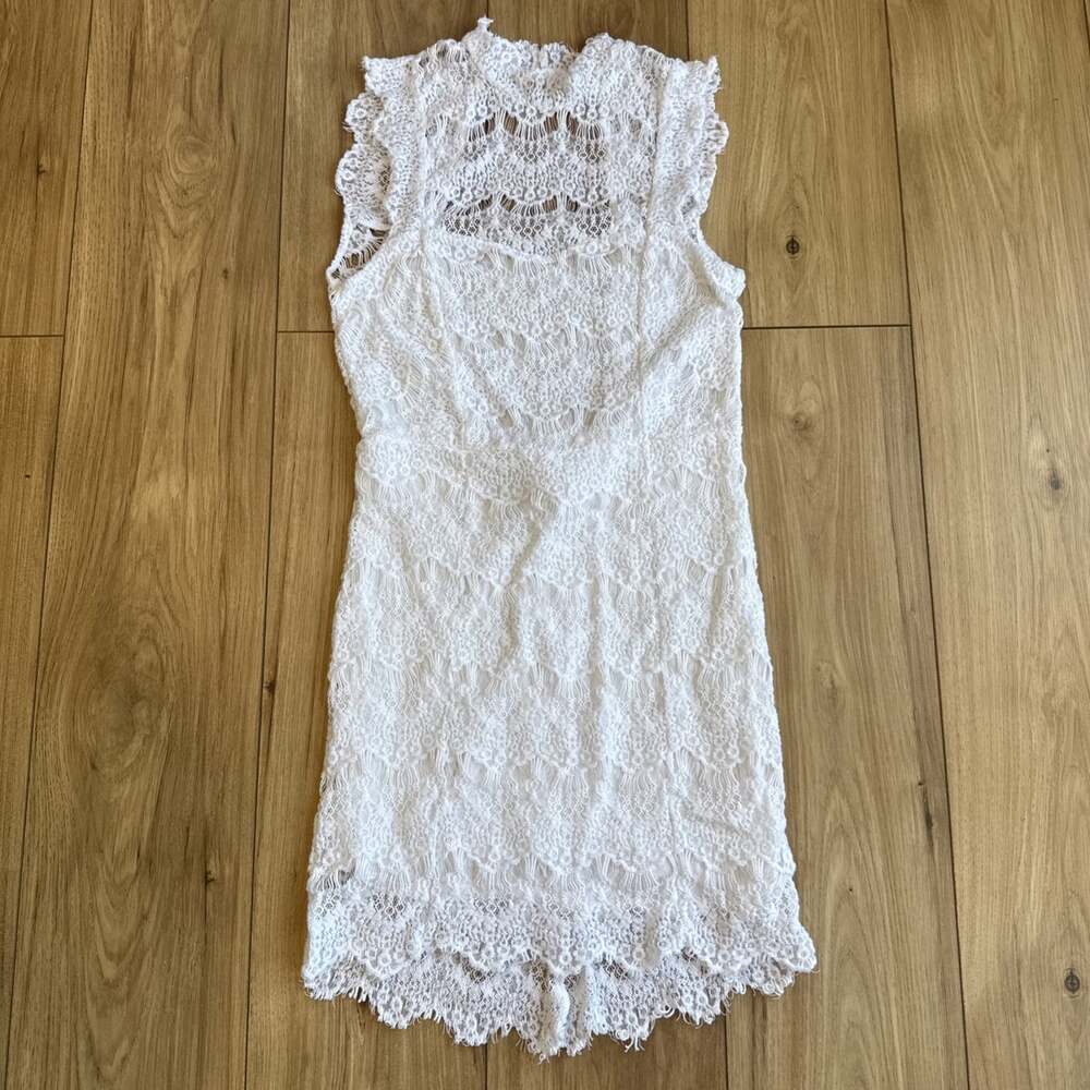 Free People Intimately Daydream Lace Open Back White Dress Women's SZ small
